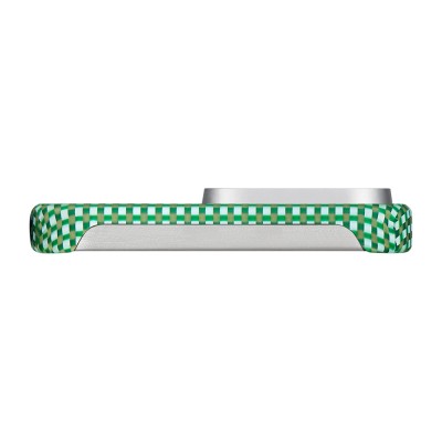 Apple iPhone 15 Pro Max Case Magsafe Charging Feature Aramid Fiber Pitaka Ultra-Slim Classic Series Forest Green Cover - 6
