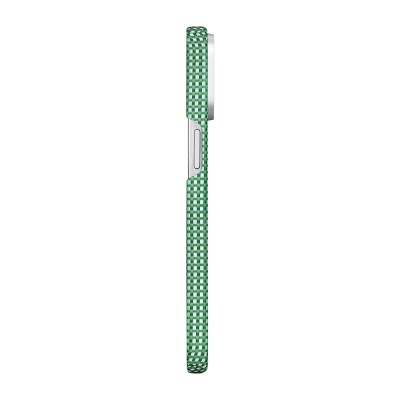 Apple iPhone 15 Pro Max Case Magsafe Charging Feature Aramid Fiber Pitaka Ultra-Slim Classic Series Forest Green Cover - 3