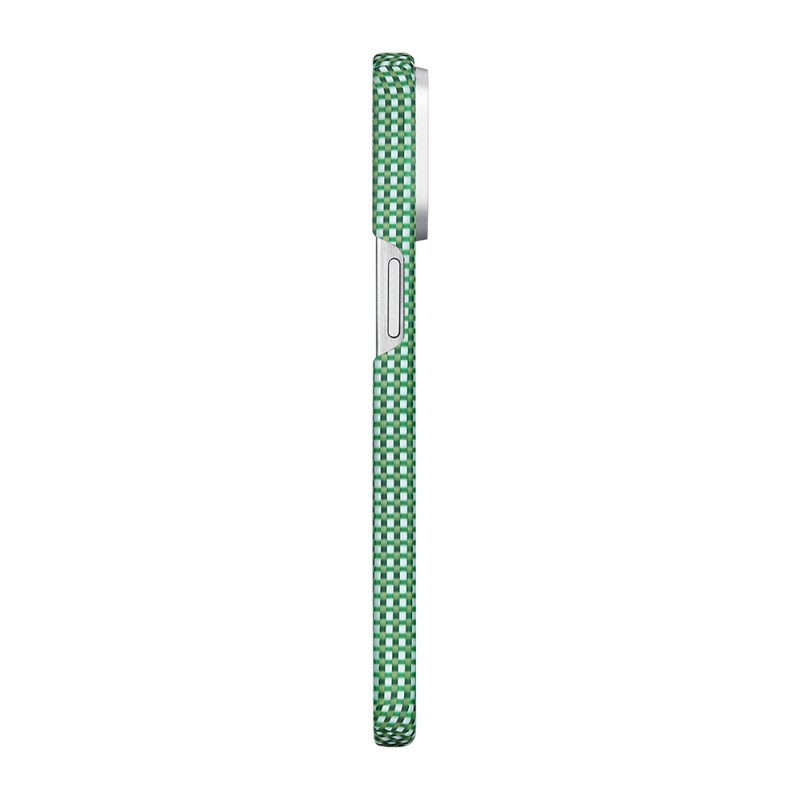 Apple iPhone 15 Pro Max Case Magsafe Charging Feature Aramid Fiber Pitaka Ultra-Slim Classic Series Forest Green Cover - 3