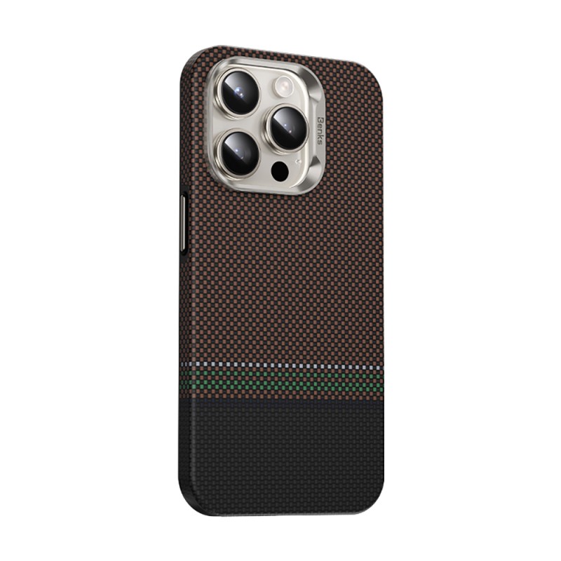 Apple iPhone 15 Pro Max Case Magsafe Charging Feature Carbon Fiber Design Benks Prestige ArmorPro Kevlar Cover - 5