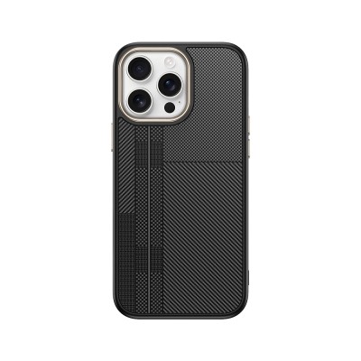 Apple iPhone 15 Pro Max Case Magsafe Charging Feature Carbon Fiber Look Zore Antina Cover - 4