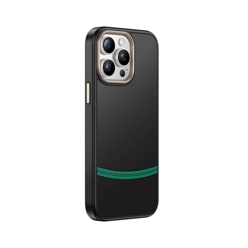 Apple iPhone 15 Pro Max Case Magsafe Charging Feature Carbon Fiber Look Zore Antina Cover - 22