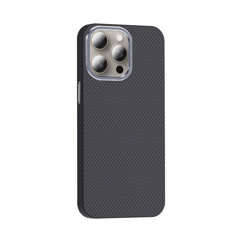 Apple iPhone 15 Pro Max Case Magsafe Charging Feature Carbon Fiber Look Zore Gros Cover - 8