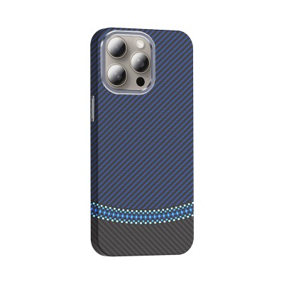 Apple iPhone 15 Pro Max Case Magsafe Charging Feature Carbon Fiber Look Zore Gros Cover - 14