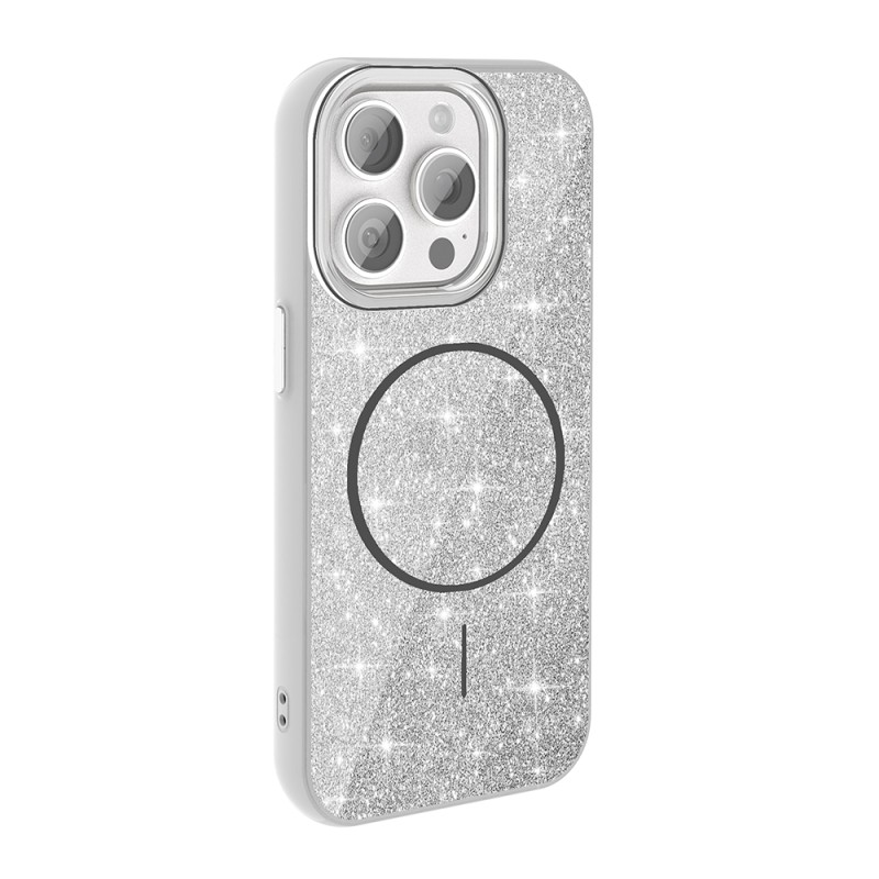 Apple iPhone 15 Pro Max Case Magsafe Charging Feature Shining Glitter Zore Okso Cover - 16