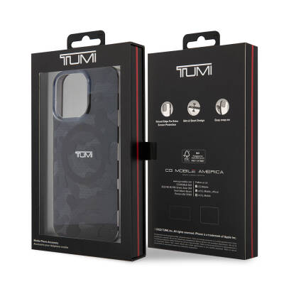 Apple iPhone 15 Pro Max Case TUMI Original Licensed Magsafe Charging Feature  PC TPU Double Layer Camouflage Patterned Cover  - 9