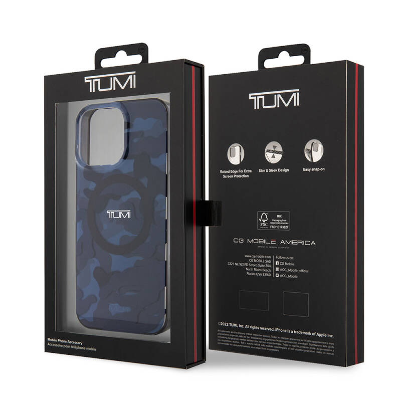Apple iPhone 15 Pro Max Case TUMI Original Licensed Magsafe Charging Feature  PC TPU Double Layer Camouflage Patterned Cover  - 17