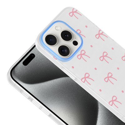 Apple iPhone 15 Pro Max Case with Camera Protector, Patterned Zore Clip Cover - 9