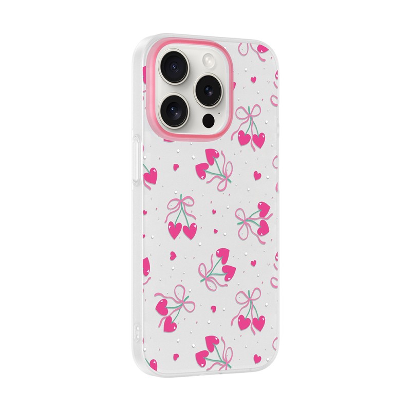 Apple iPhone 15 Pro Max Case with Camera Protector, Patterned Zore Clip Cover - 7
