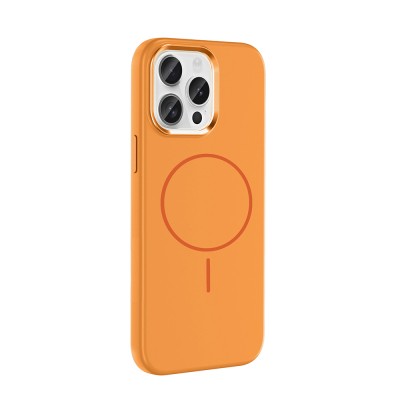 Apple iPhone 15 Pro Max Case with M-Safe Charging Feature, Metal Camera Frame, Zore Edi Silicone Cover - 10