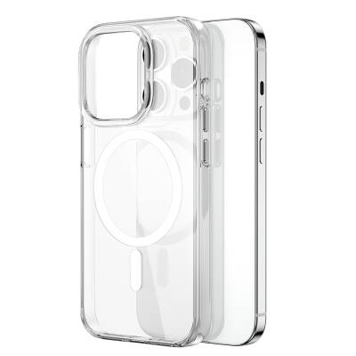 Apple iPhone 15 Pro Max Case Wiwu BC-022 Transparent Transparent Cover with Magsafe Charging Feature - Wiwu