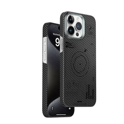 Apple iPhone 15 Pro Max Case Wiwu KJZ-017 Carbon Fiber 600D Explore Kevlar Cover - Wiwu