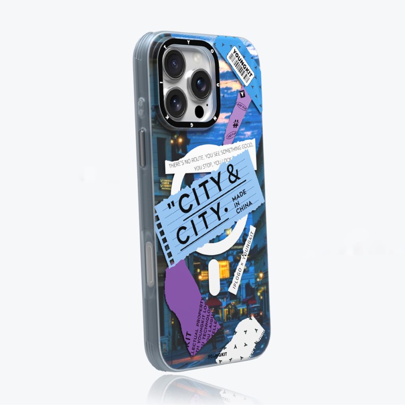 Apple iPhone 15 Pro Max Case Youngkit A-City Series Cover with Magsafe Charging Feature - 15
