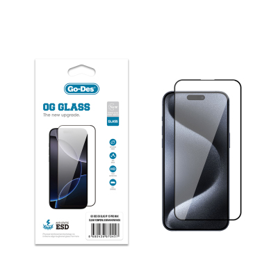 Apple iPhone 15 Pro Max Go Des OG Glass Antistatic Tempered Glass Screen Protector - Go Des