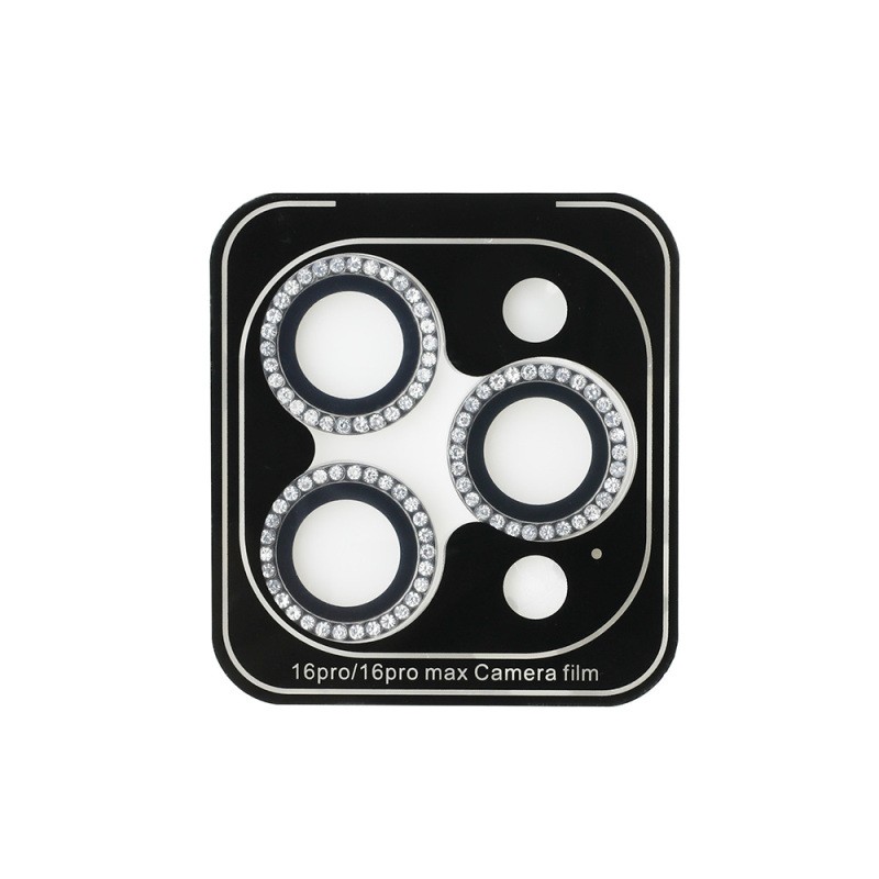 Apple iPhone 15 Pro Max Guess Original Licensed Rhinestone Lens Protector - 4