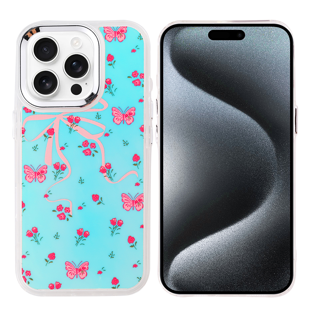 iPhone 15 Pro Max Kılıf Airbag Tasarımlı NXXA Hadra Kapak - Kelebek