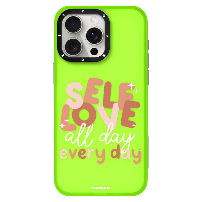 Apple iPhone 15 Pro Max Kılıf Bethany Green Tasarımlı Youngkit Sweet Language Kapak - 2