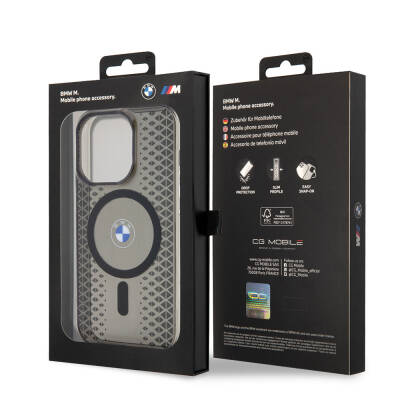 Apple iPhone 15 Pro Max Kılıf BMW M-safe Şarj Özellikli Transparan IML Signature Orjinal Lisanslı Kapak - 8