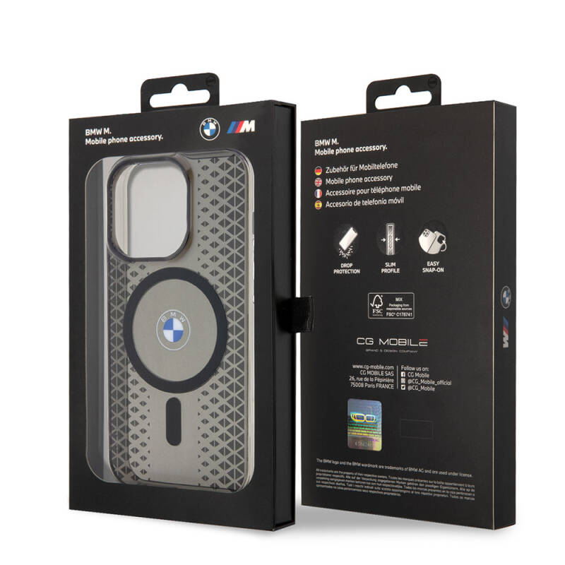 Apple iPhone 15 Pro Max Kılıf BMW M-safe Şarj Özellikli Transparan IML Signature Orjinal Lisanslı Kapak - 8