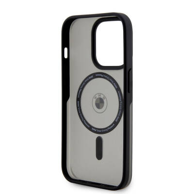 Apple iPhone 15 Pro Max Kılıf BMW Orjinal Lisanslı M-safe Şarj Özellikli IML Baskı Logolu Buzlu Mat Kapak - 16