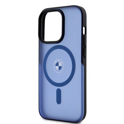 Apple iPhone 15 Pro Max Kılıf BMW Orjinal Lisanslı M-safe Şarj Özellikli IML Baskı Logolu Buzlu Mat Kapak - 7