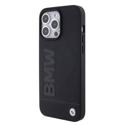 Apple iPhone 15 Pro Max Kılıf BMW Orjinal Lisanslı M-safe Şarj Özellikli Sıcak Damga Logolu Deri Kapak - 2