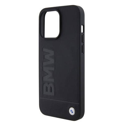 Apple iPhone 15 Pro Max Kılıf BMW Orjinal Lisanslı M-safe Şarj Özellikli Sıcak Damga Logolu Deri Kapak - 6