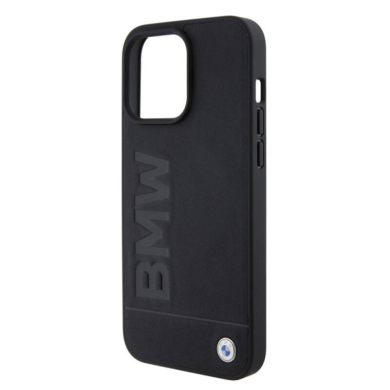Apple iPhone 15 Pro Max Kılıf BMW Orjinal Lisanslı M-safe Şarj Özellikli Sıcak Damga Logolu Deri Kapak - 6