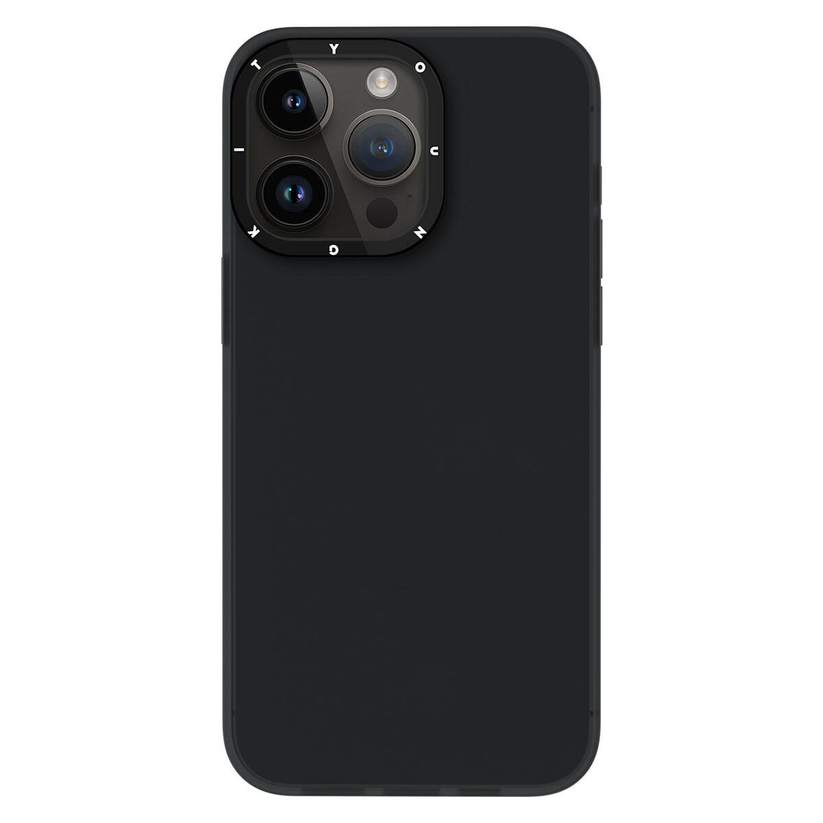 Apple iPhone 15 Pro Max Kılıf Buzlu Mat Tasarım Youngkit Hidden Sand Serisi Kapak - Siyah