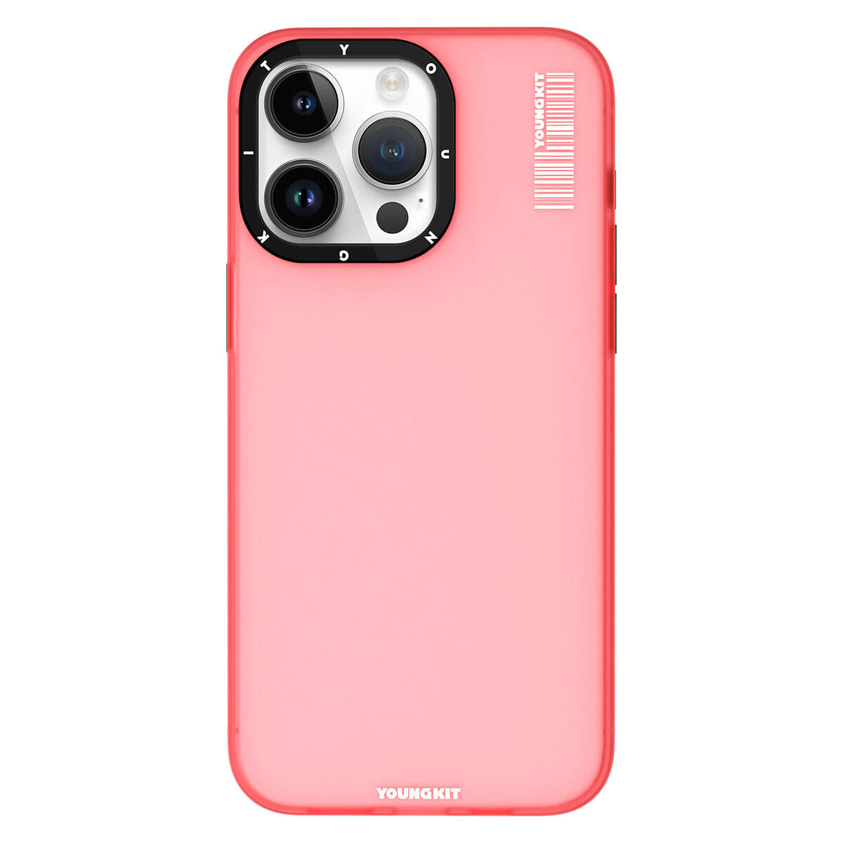 Apple iPhone 15 Pro Max Kılıf Buzlu Mat Tasarım Youngkit Hidden Sand Serisi Kapak - Pembe