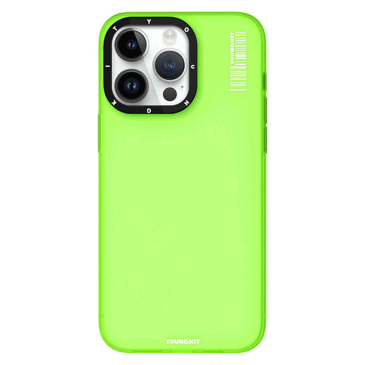 Apple iPhone 15 Pro Max Kılıf Buzlu Mat Tasarım Youngkit Hidden Sand Serisi Kapak - Yeşil