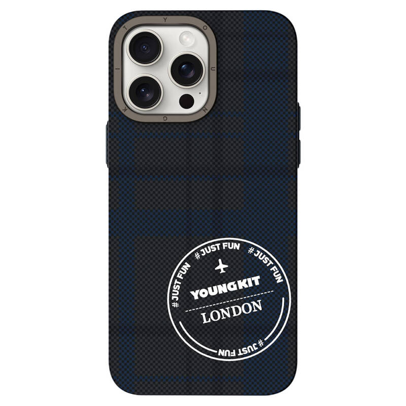 Apple iPhone 15 Pro Max Kılıf Ekose Desenli Youngkit Gezhi Serisi Kapak - 2