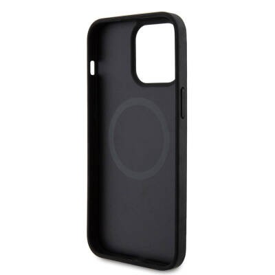 Apple iPhone 15 Pro Max Kılıf Ferrari Orjinal Lisanslı M-safe Şarj Özellikli Metal Logolu PU Karbon Kapak - 16