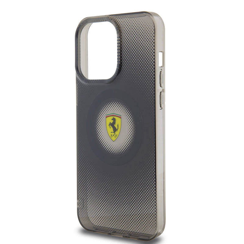 Apple iPhone 15 Pro Max Kılıf Ferrari Orjinal Lisanslı M-safe Şarj Özellikli Parçalanan Noktalar Desenli Kapak - 15