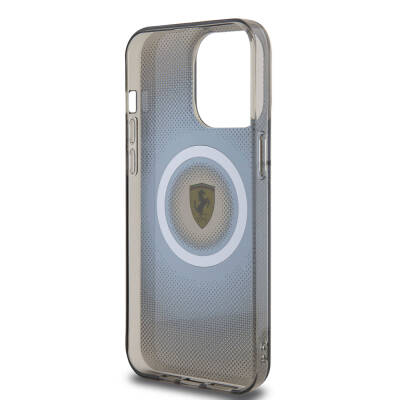 Apple iPhone 15 Pro Max Kılıf Ferrari Orjinal Lisanslı M-safe Şarj Özellikli Parçalanan Noktalar Desenli Kapak - 16