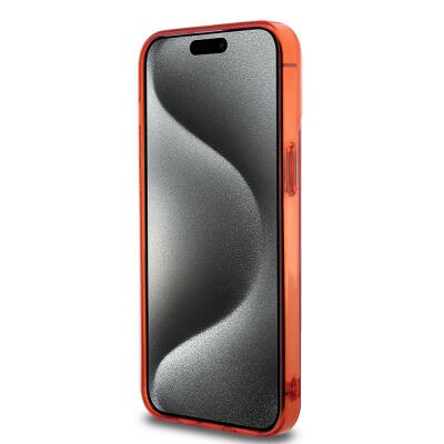 Apple iPhone 15 Pro Max Kılıf Ferrari Orjinal Lisanslı M-safe Şarj Özellikli Parçalanan Noktalar Desenli Kapak - 22