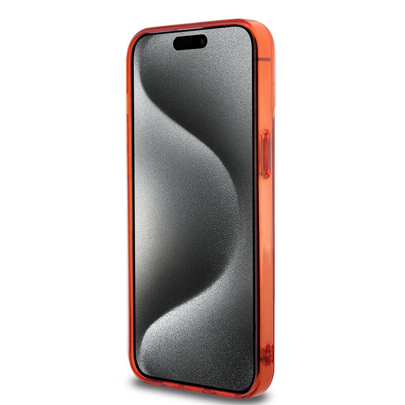 Apple iPhone 15 Pro Max Kılıf Ferrari Orjinal Lisanslı M-safe Şarj Özellikli Parçalanan Noktalar Desenli Kapak - 22