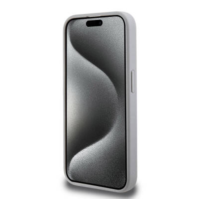 Apple iPhone 15 Pro Max Kılıf Hello Kitty Orjinal Lisanslı M-safe Şarj Özellikli Baskı Logolu Uyuyan Kitty Deri Kapak - 5