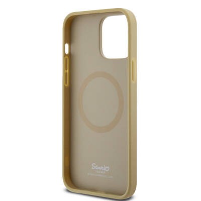 Apple iPhone 15 Pro Max Kılıf Hello Kitty Orjinal Lisanslı M-safe Şarj Özellikli Kitty Head Deri Kapak - 15
