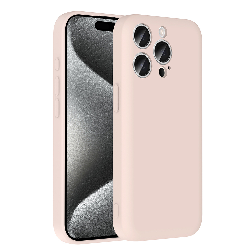 iPhone 15 Pro Max Kılıf Kamera Korumalı Kartlık Hazneli NXXA Vitra Kapak - Pembe