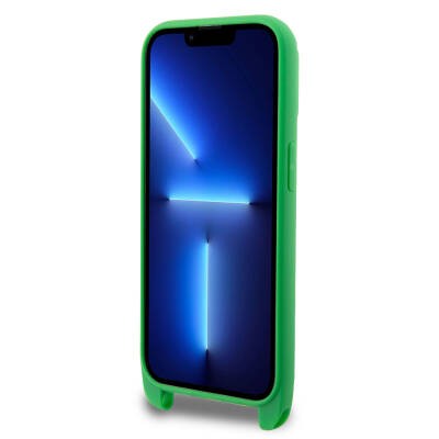 Apple iPhone 15 Pro Max Kılıf Lacoste Orjinal Lisanslı PU Pike Desenli Arka Yüzey Askılı İkonik Timsah Dokuma Logolu Kapak - 7