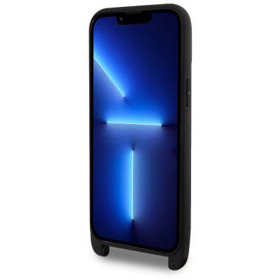 Apple iPhone 15 Pro Max Kılıf Lacoste Orjinal Lisanslı PU Pike Desenli Arka Yüzey Askılı İkonik Timsah Dokuma Logolu Kapak - 18