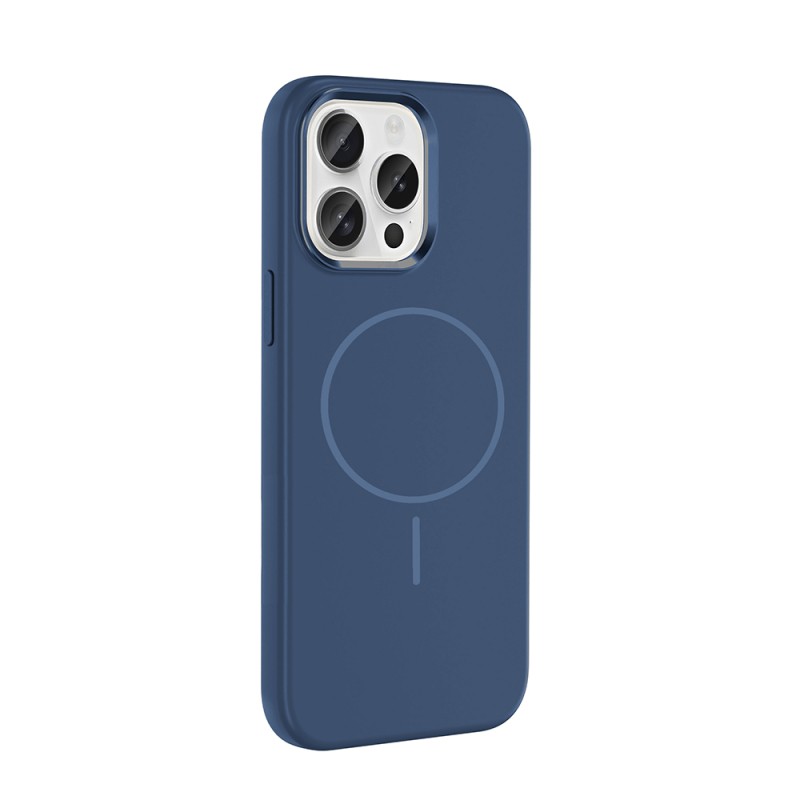 Apple iPhone 15 Pro Max Kılıf M-Safe Şarj Özellikli Metal Kamera Çerçeveli Zore Edi Silikon Kapak - 9