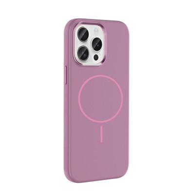 Apple iPhone 15 Pro Max Kılıf M-Safe Şarj Özellikli Metal Kamera Çerçeveli Zore Edi Silikon Kapak - 14