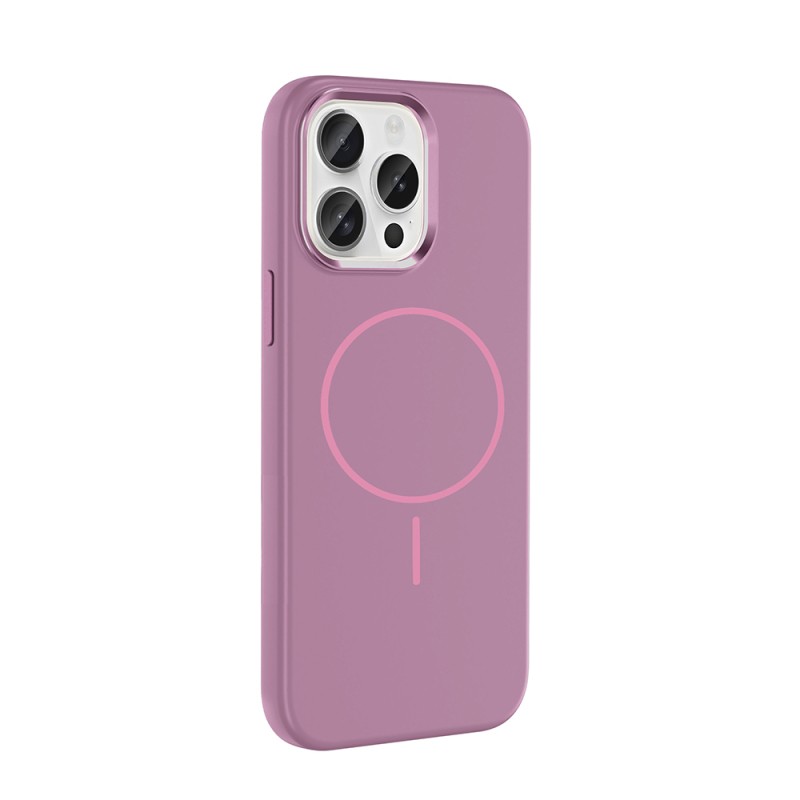 Apple iPhone 15 Pro Max Kılıf M-Safe Şarj Özellikli Metal Kamera Çerçeveli Zore Edi Silikon Kapak - 14