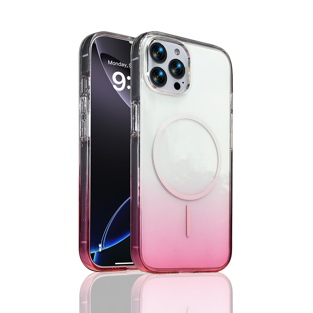 iPhone 15 Pro Max Kılıf M-Safe Şarj Özellikli Zore Septik Silikon Kapak - Pembe