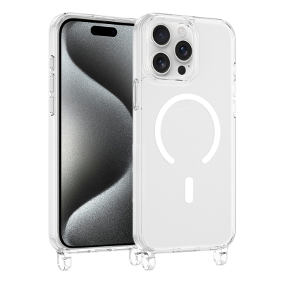 Apple iPhone 15 Pro Max Kılıf M-safe Şarj Özellikli Zore X-Rop Kapak - Zore