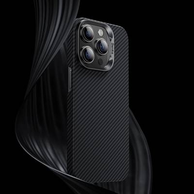 Apple iPhone 15 Pro Max Kılıf M-safe Özellikli Karbon Fiber Benks Essential ArmorAir 600D Kevlar Kapak - 3