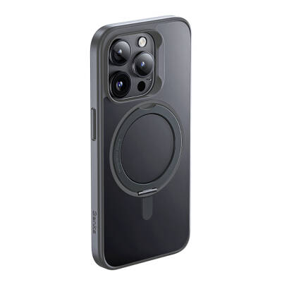 Apple iPhone 15 Pro Max Kılıf M-safe Şarj Özellikli 360° Dönebilen Benks Pop Stand Kapak - Benks