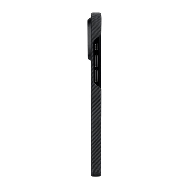Apple iPhone 15 Pro Max Kılıf M-safe Şarj Özellikli 600D Aramid Karbon Fiber Pitaka Tactile Woven Orchestra Serisi Rhapsody Kapak - 10